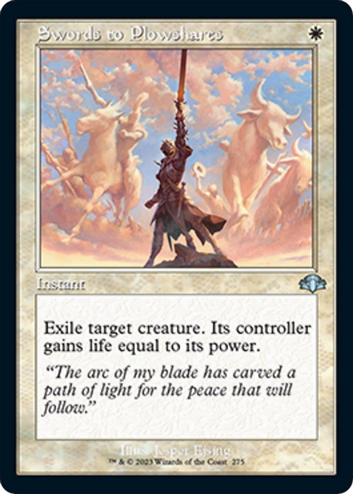 Swords to Plowshares (Retro Frame) · 275 · Dominaria Remastered · Foil