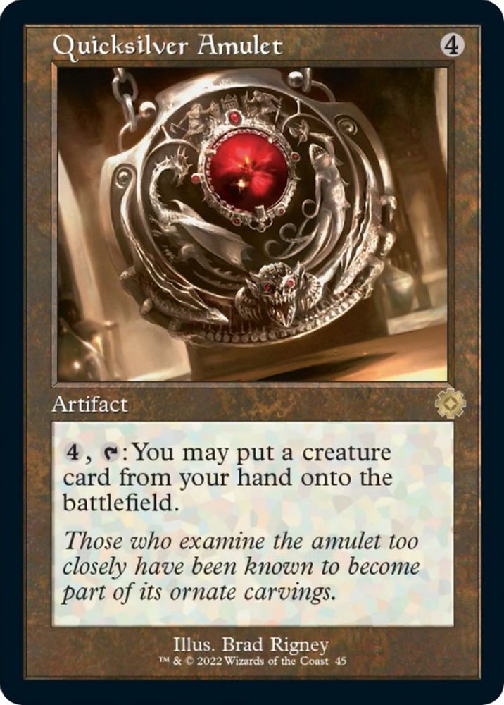 Quicksilver Amulet · 45 · The Brothers' War: Retro Frame Artifacts · Non-foil