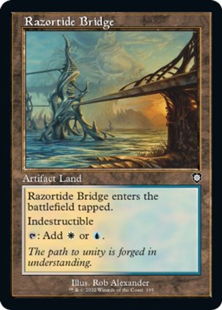 Razortide Bridge (Retro Frame) · 195 · Commander: The Brothers' War · Non-foil