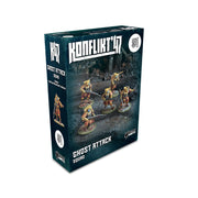 Konflikt '47: Ghost Attack Squad - Konflikt '47 Ghost Attack Squad box with painted sci-fi soldier miniatures in dynamic poses on a dark background.