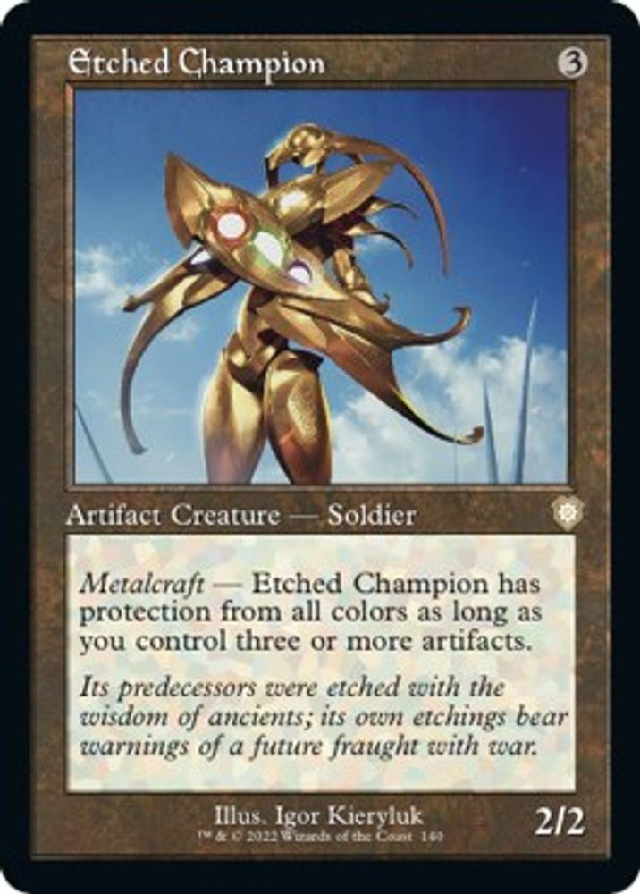 Etched Champion (Retro Frame) · 140 · Commander: The Brothers' War · Non-foil