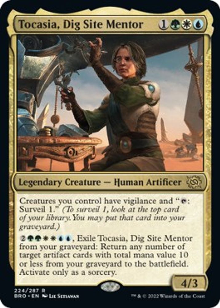 Tocasia, Dig Site Mentor · 224 · The Brothers' War · Non-foil