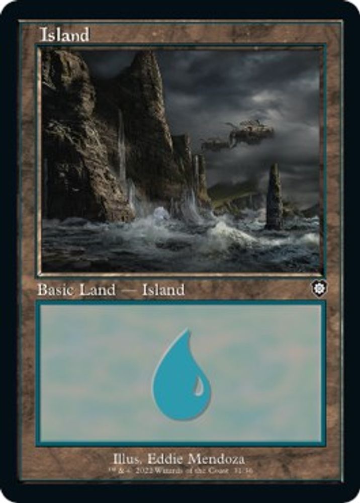 Island (31) (Retro Frame) · 31 · Commander: The Brothers' War · Non-foil