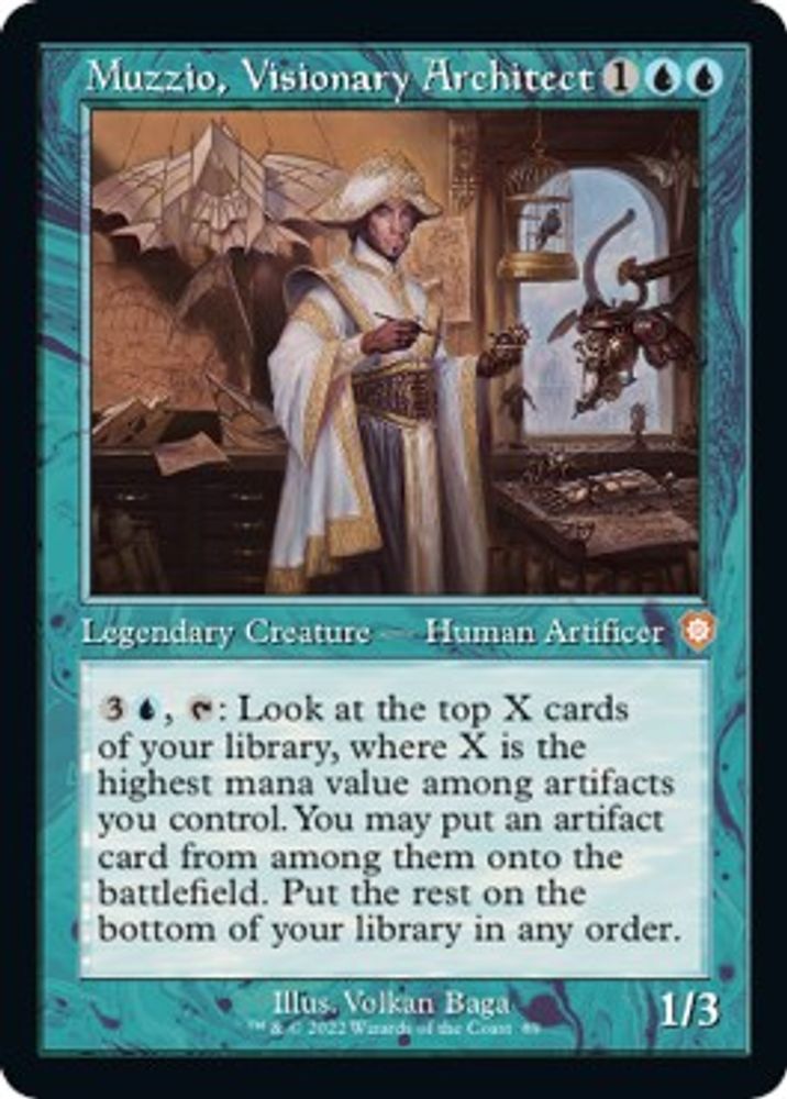 Muzzio, Visionary Architect (Retro Frame) · 89 · Commander: The Brothers' War · Non-foil