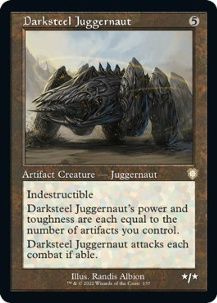 Darksteel Juggernaut (Retro Frame) · 137 · Commander: The Brothers' War · Non-foil