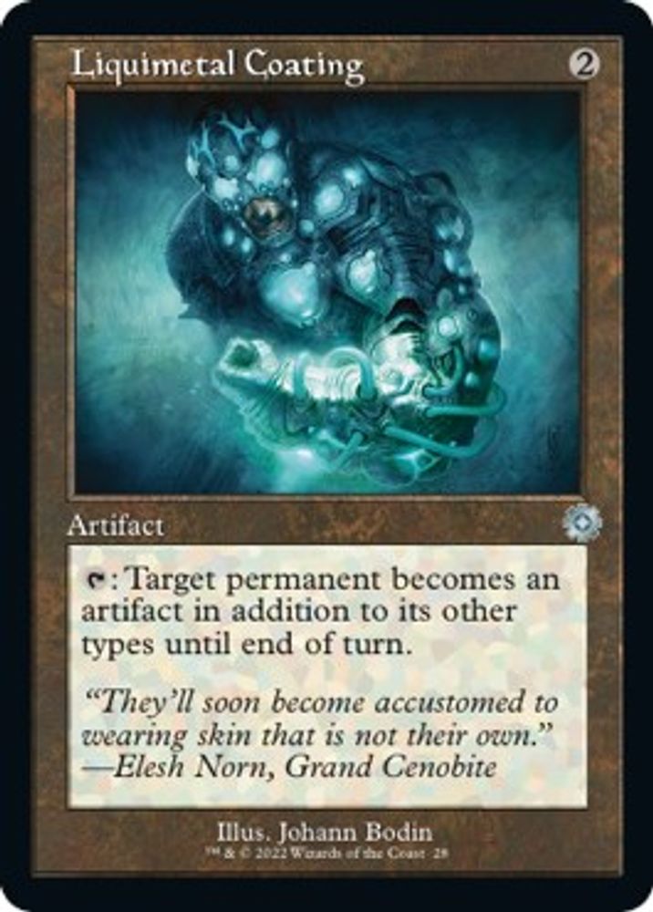 Liquimetal Coating · 28 · The Brothers' War: Retro Frame Artifacts · Non-foil