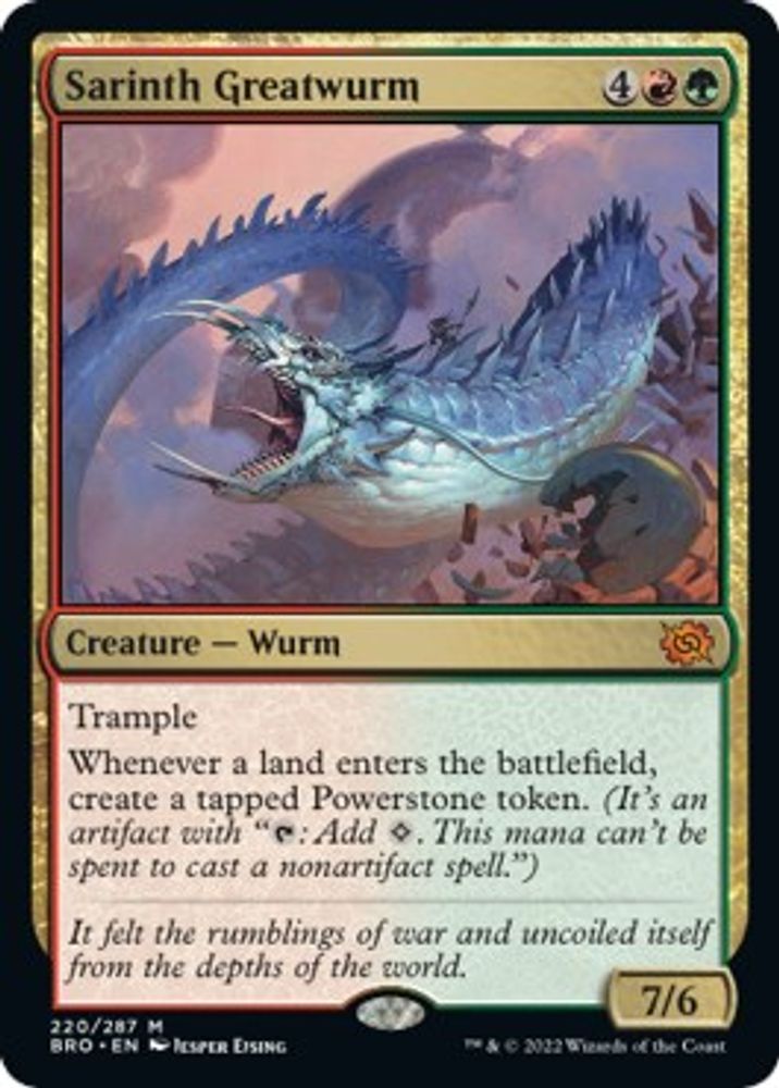 Sarinth Greatwurm · 220 · The Brothers' War · Non-foil