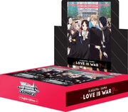 Kaguya-sama Love is War? Booster Box - Kaguya-sama Love is War booster box with anime characters on a black and red design.