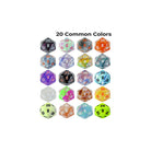Hidden Wonders 7-Die Set Blind Box (PREORDER) - Set of 20 polyhedral dice in various colors including black, purple, blue, orange, green, and more, numbered for tabletop.