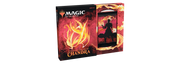 Magic the Gathering: Signature Spellbook: Chandra - Chandra with fiery red and orange flame artwork on black packaging and a visible card sleeve featuring a silhouette of.