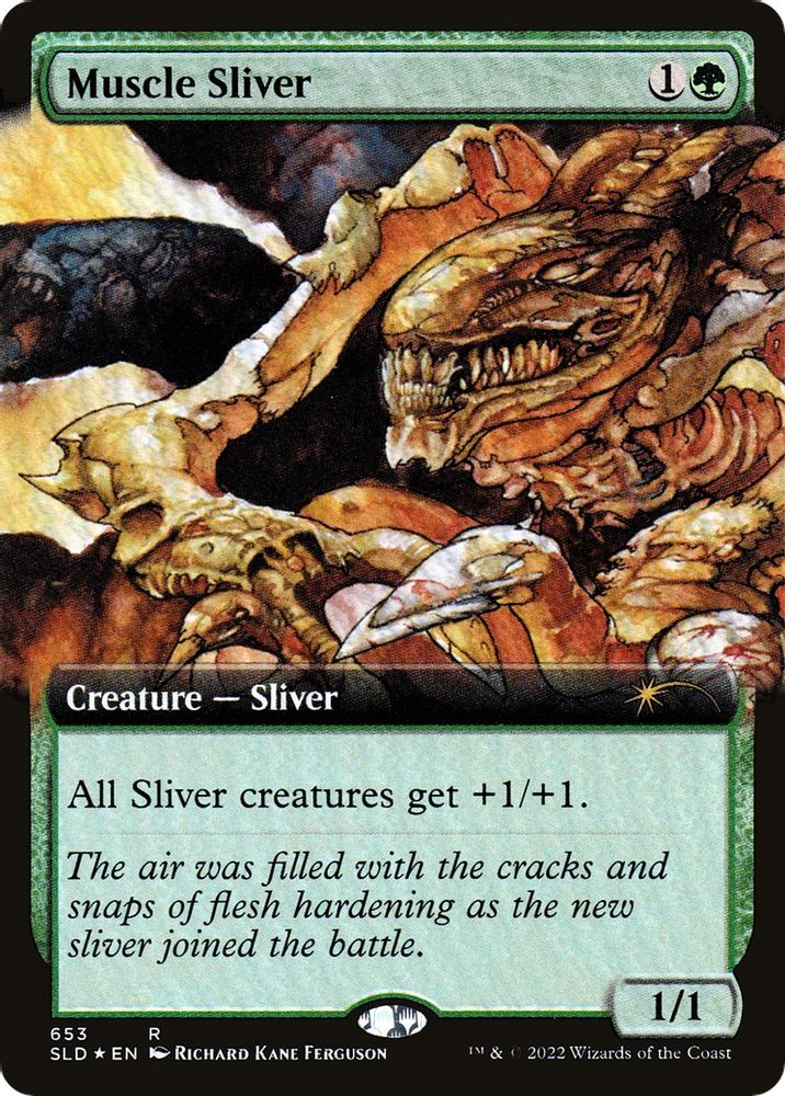 Muscle Sliver (Extended Art) · 653 · SLD · Foil