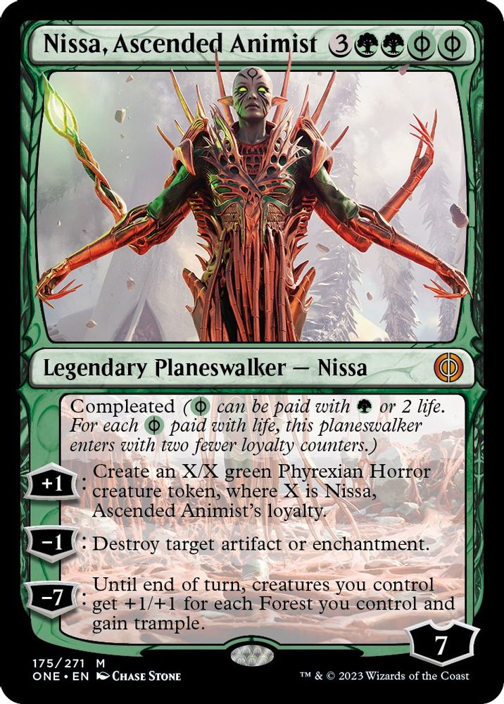 Nissa, Ascended Animist · 175 · Phyrexia: All Will Be One · Non-foil