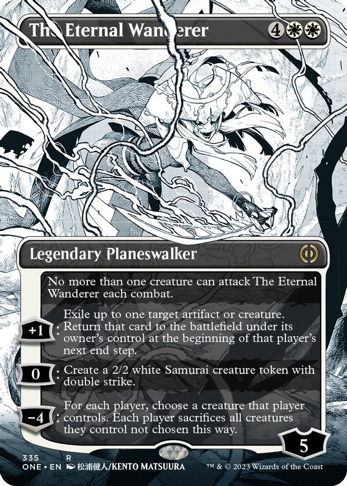 The Eternal Wanderer (Borderless) · 335 · Phyrexia: All Will Be One · Non-foil