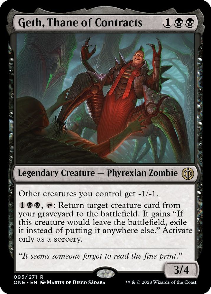 Geth, Thane of Contracts · 95 · Phyrexia: All Will Be One · Non-foil