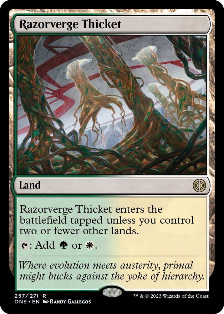 Razorverge Thicket · 257 · Phyrexia: All Will Be One · Non-foil