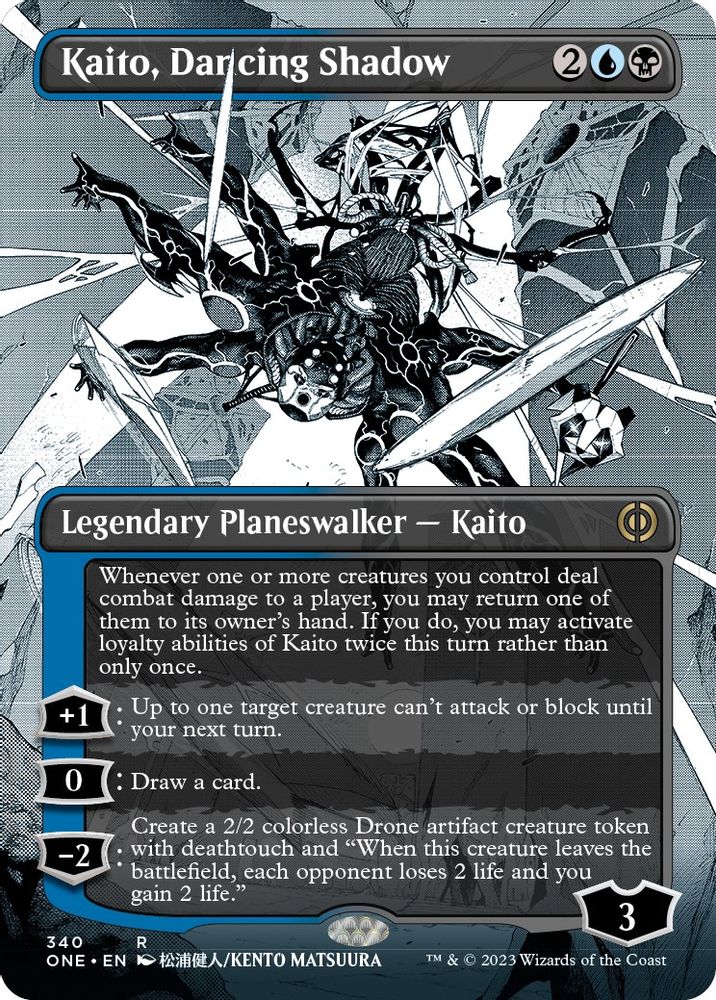 Kaito, Dancing Shadow (Borderless) · 340 · Phyrexia: All Will Be One · Non-foil