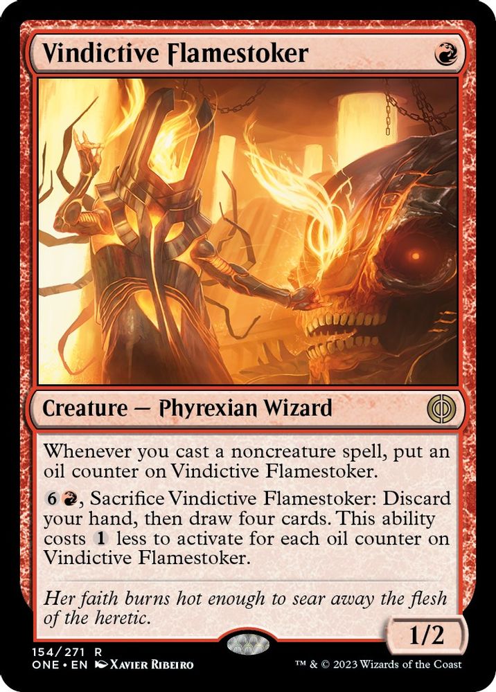 Vindictive Flamestoker · 154 · Phyrexia: All Will Be One · Non-foil
