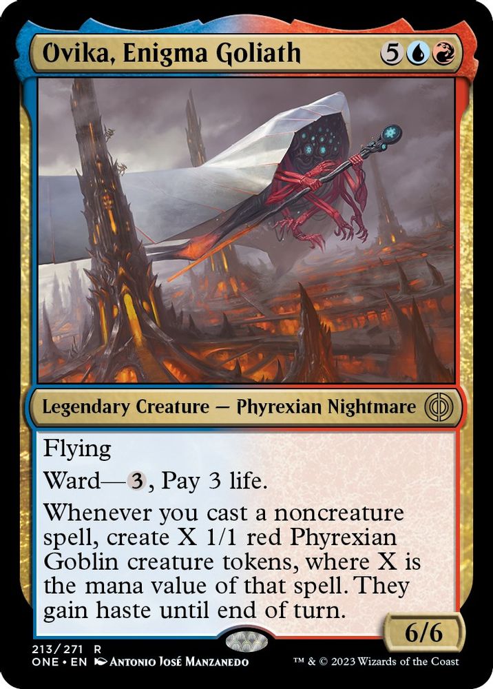 Ovika, Enigma Goliath · 213 · Phyrexia: All Will Be One · Non-foil
