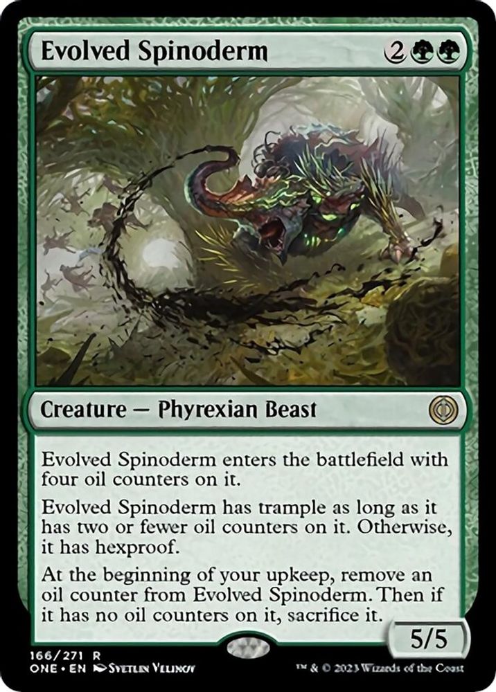 Evolved Spinoderm · 166 · Phyrexia: All Will Be One · Non-foil