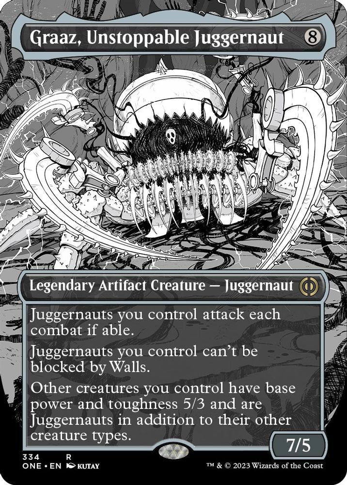 Graaz, Unstoppable Juggernaut (Borderless) · 334 · Phyrexia: All Will Be One · Non-foil