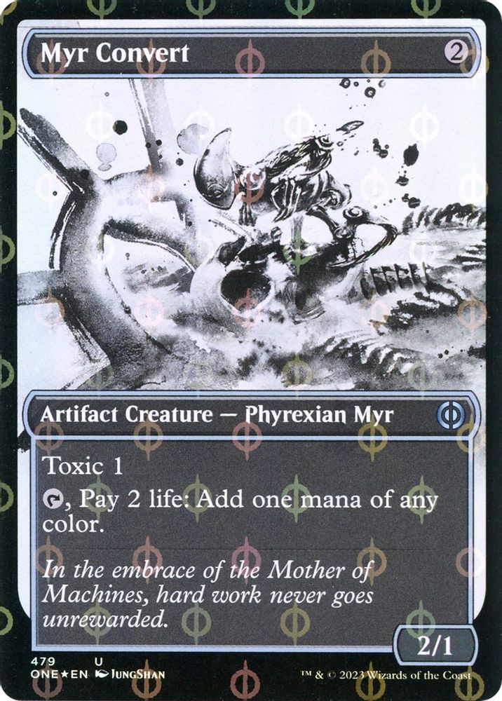 Myr Convert (Showcase) · 479 · Phyrexia: All Will Be One · Step-and-Compleat Foil