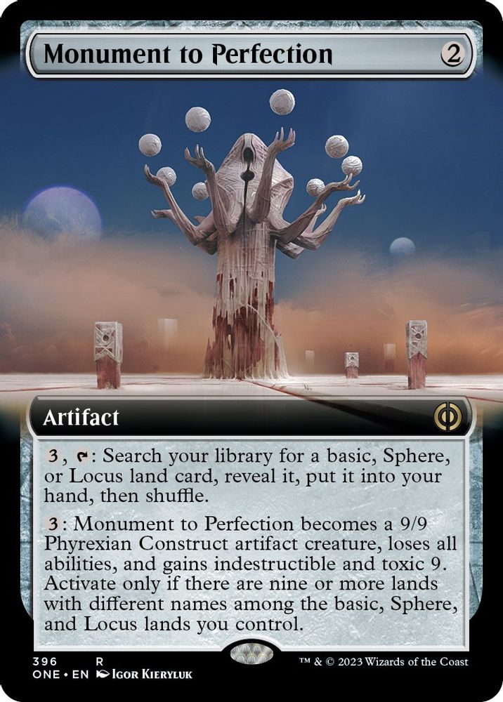 Monument to Perfection (Extended Art) · 396 · Phyrexia: All Will Be One · Non-foil