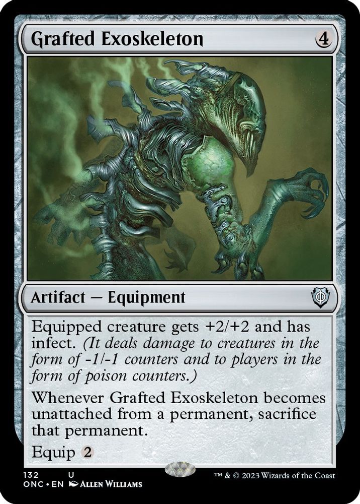 Grafted Exoskeleton · 132 · Commander: Phyrexia: All Will Be One · Non-foil