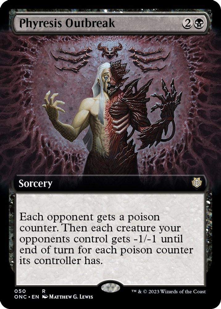Phyresis Outbreak (Extended Art) · 50 · Commander: Phyrexia: All Will Be One · Non-foil