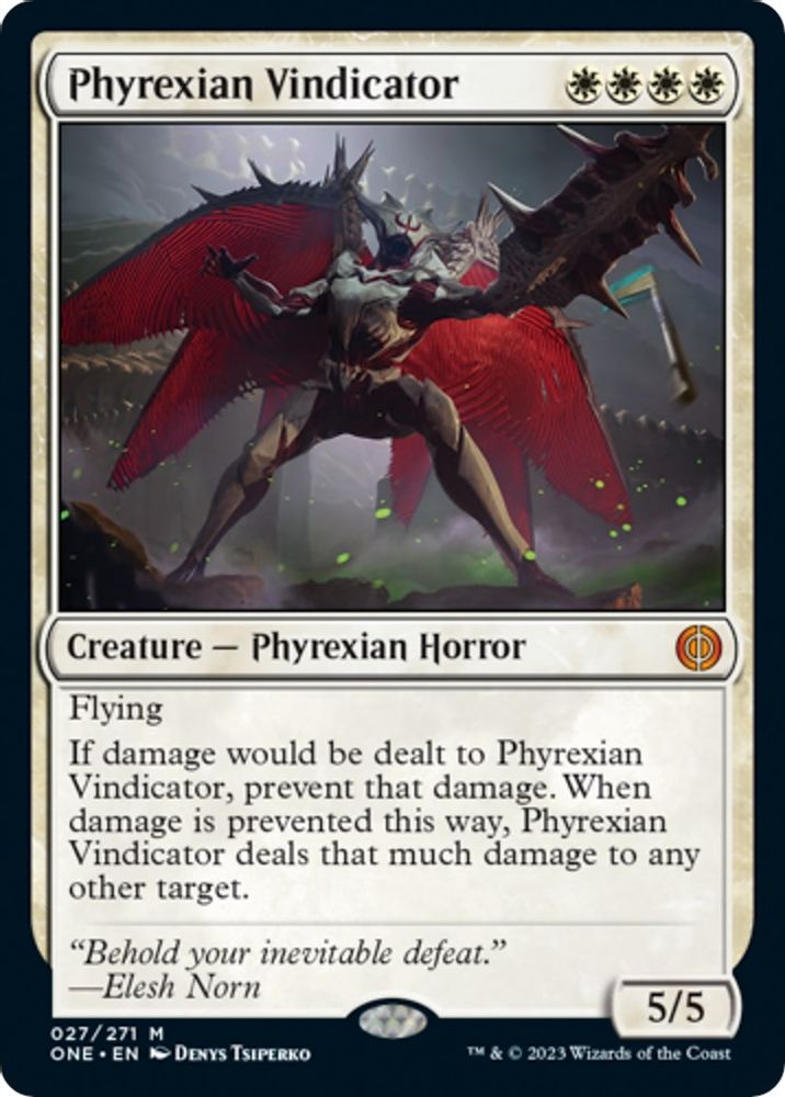Phyrexian Vindicator · 27 · Phyrexia: All Will Be One · Non-foil