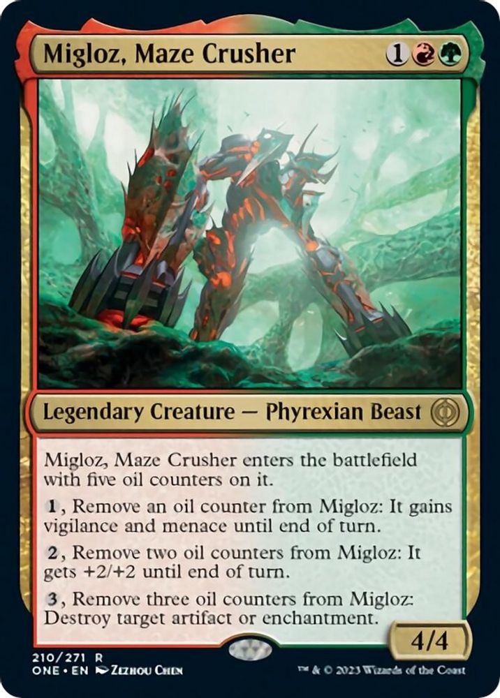 Migloz, Maze Crusher · 210 · Phyrexia: All Will Be One · Non-foil