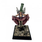 Steampunk Fairy (Unpainted) - Unpainted resin steampunk fairy figurine with mechanical wings, tall top hat, and layered skirt on textured stone base.