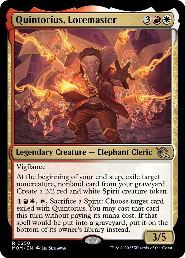 Quintorius, Loremaster · 250 · MOM · Non-foil