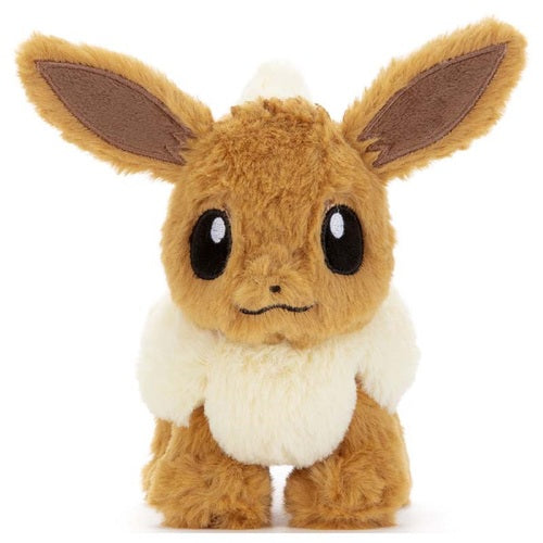Pokémon I Choose You! - S Kutakutatatta Eevee Plush - Small plush Eevee with soft brown and cream fur, large ears, and embroidered eyes and mouth.