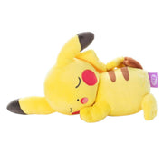 Pokemon Suyasuya Friends - Pikachu (Small) Plush - Small yellow Pikachu plush sleeping on its side with closed eyes and red cheeks.