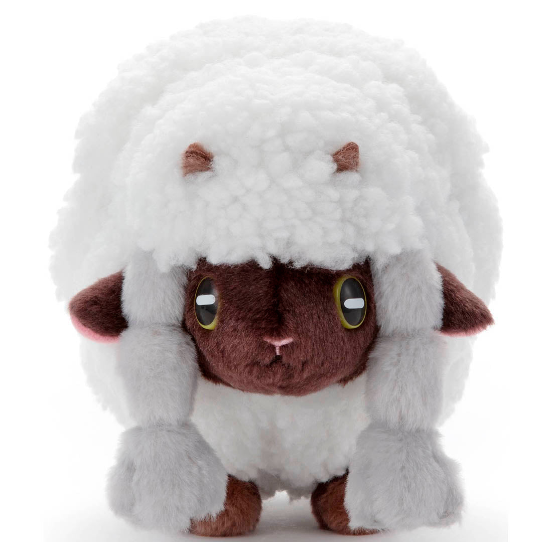 Pokémon I Choose You! - 5" Wooloo Plush - Soft white and brown Wooloo plush with fluffy wool texture and embroidered eyes, 5 inches tall.