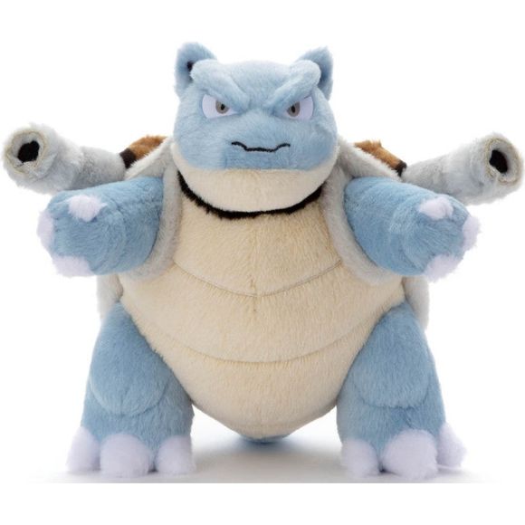 Pokémon I Choose You! - 8.6" Blastoise Plush - Blue and beige Blastoise plush with two water cannons, soft fabric, 8.6 inches tall.