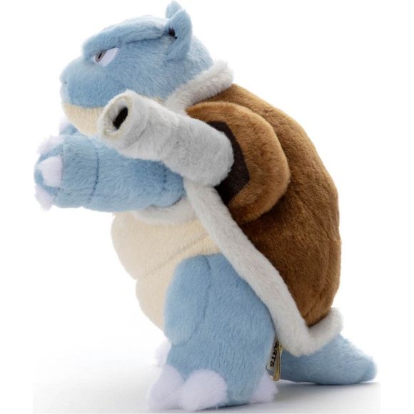 Pokémon I Choose You! - 8.6" Blastoise Plush - Soft blue and cream Blastoise plush with brown shell and gray water cannons, standing 8.6 inches tall.