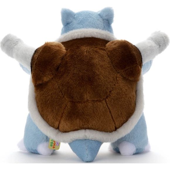 Pokémon I Choose You! - 8.6" Blastoise Plush - Plush Blastoise from Pokémon with soft light blue fabric, brown shell, and white trim, standing with arms outstretched.