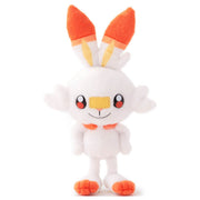 Pokémon I Choose You! - 11" Scorbunny Plush - White and orange Scorbunny plush with large expressive eyes and upright ears, standing 11 inches tall.