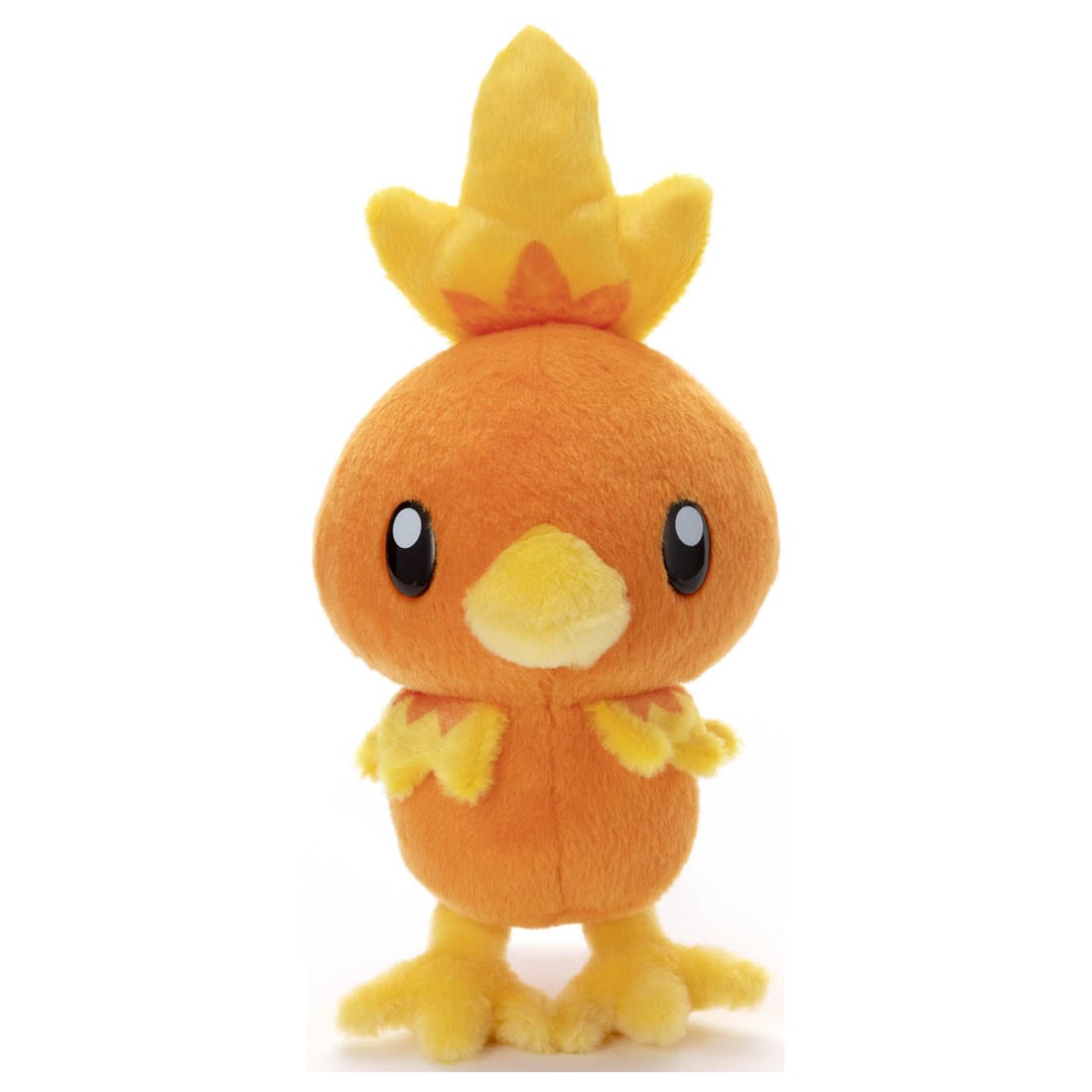 Pokémon I Choose You! - 9" Torchic Plush - 9-inch plush toy of Pokémon Torchic in bright orange with yellow beak, feet, and crest, soft fabric.