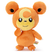 Pokémon I Choose You! - 10" Teddiursa Plush - Soft orange 10-inch plush of Teddiursa with a beige face, round ears, and black eyes smiling gently.
