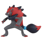 Takaratomy Pokemon Figure Collection - Zoroark - Red and black Zoroark Pokemon figure with gray limbs and blue tail detail, posed aggressively.