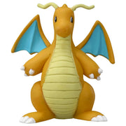 Takaratomy Pokemon Figure Collection - Dragonite - Orange and cream Dragonite figure with blue wings and curled antennae, smooth plastic finish.