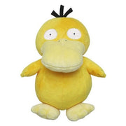 Pokémon All Star Collection - Psyduck Plush - Soft yellow Psyduck plush with large pale yellow bill, round white eyes, and three black hair tufts on head.