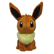 Pokémon All Star Collection - Eevee Plush - Soft brown Eevee plush with large black-tipped ears and fluffy cream-colored collar.