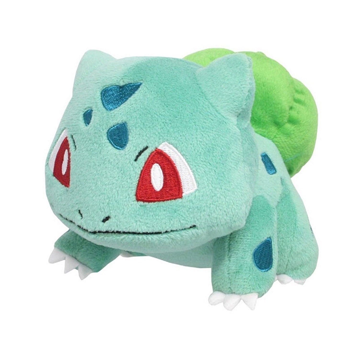 Pokémon All Star Collection - Bulbasaur Plush, 4" - Small plush Bulbasaur with light blue-green body, red eyes, dark blue spots, and green bulb on back.