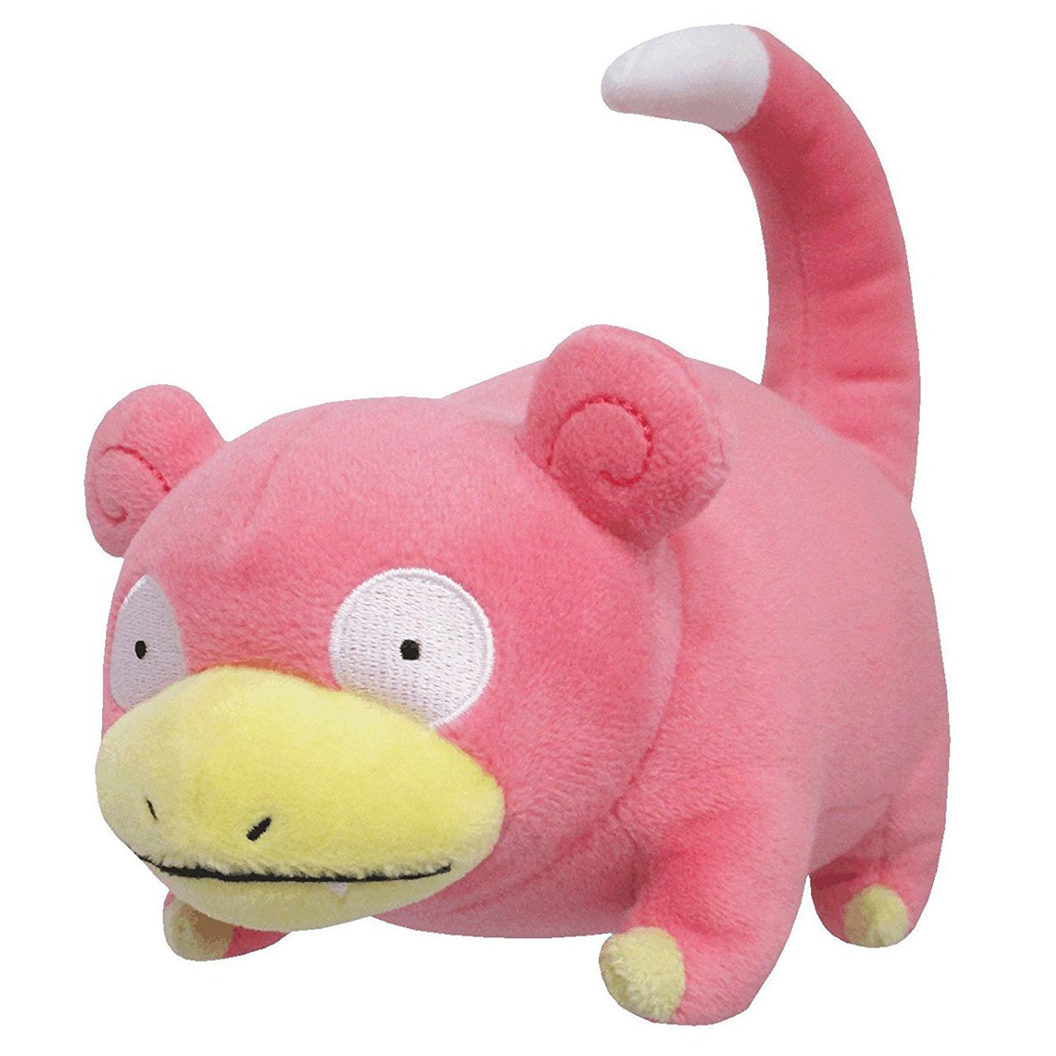 Pokémon All Star Collection - 3.5" Slowpoke Plush - Small plush toy of Slowpoke, pink soft fabric body with round white eyes and yellow snout, curled tail.