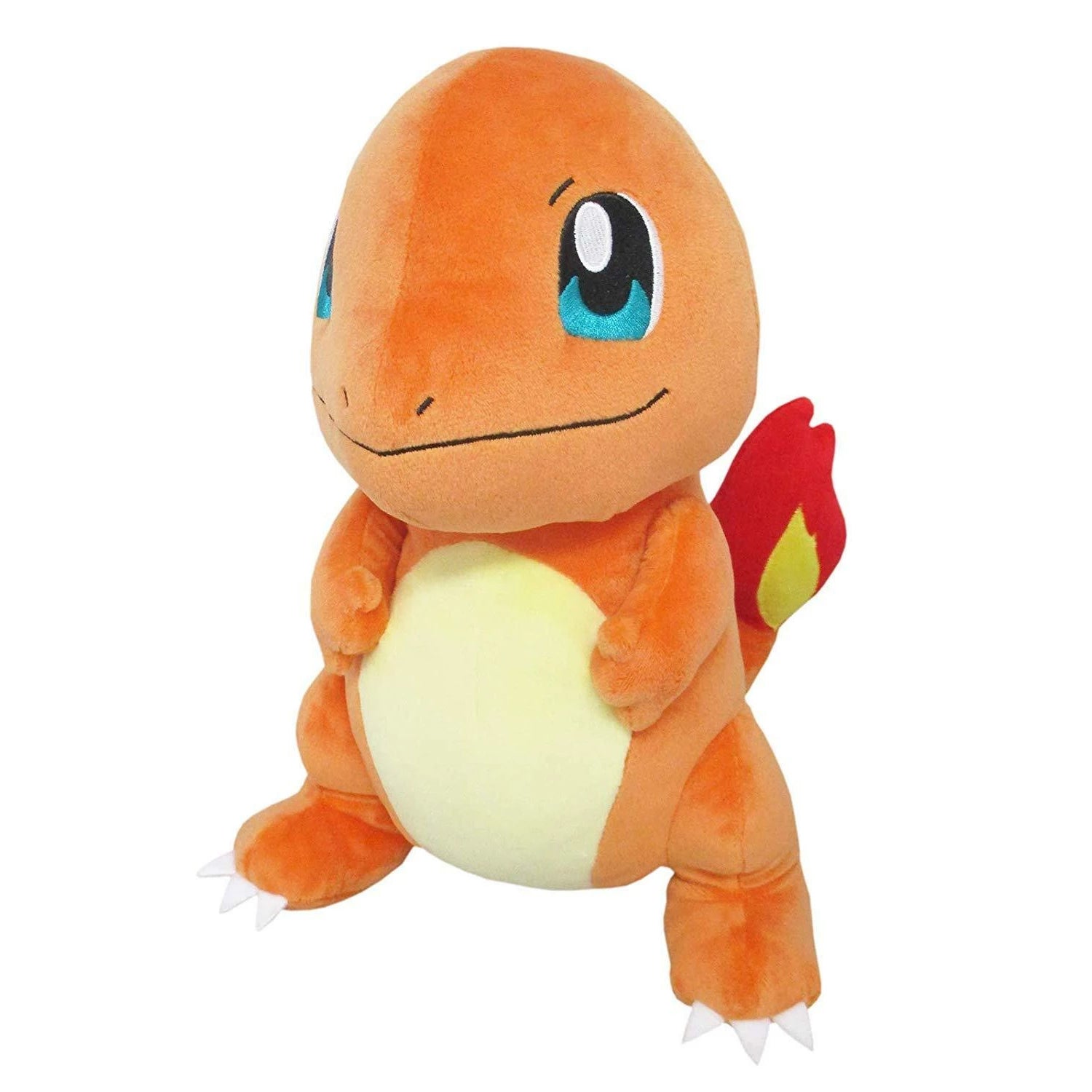 Pokémon All Star Collection - Charmander (Medium) Plush, 11" - Orange and cream Charmander plush with blue eyes, flame tail, and soft fabric, 11 inches tall.