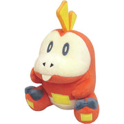Pokémon All Star Collection - Fuecoco Plush, 7" - Small plush of Fuecoco Pokémon with orange body, cream face and belly, yellow crest, and gray feet accents.