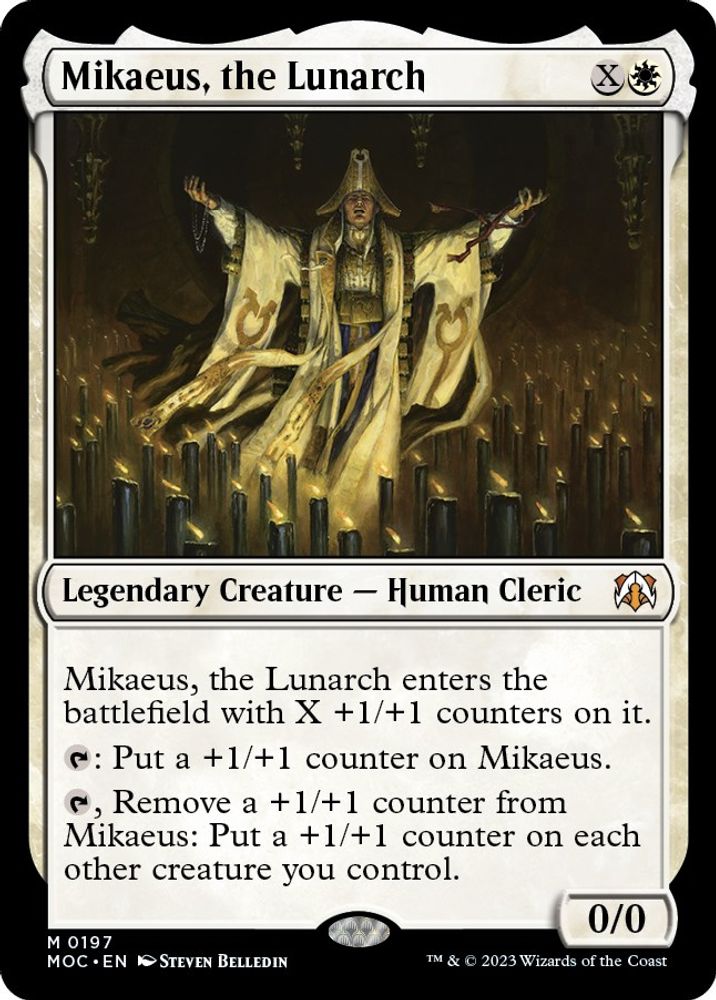 Mikaeus, the Lunarch · 197 · Commander: March of the Machine · Non-foil